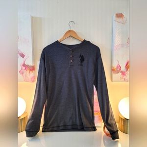 Boys US Polo Association Long Sleeve Henley